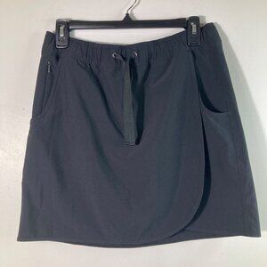 Womens Patagonia Fleetwith Skort Black M Polyester Spandex Faux wrap front